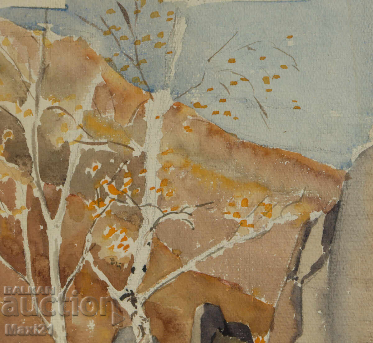 Доставка на Пейзажна картина акварел природа