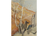 Пейзажна картина акварел природа