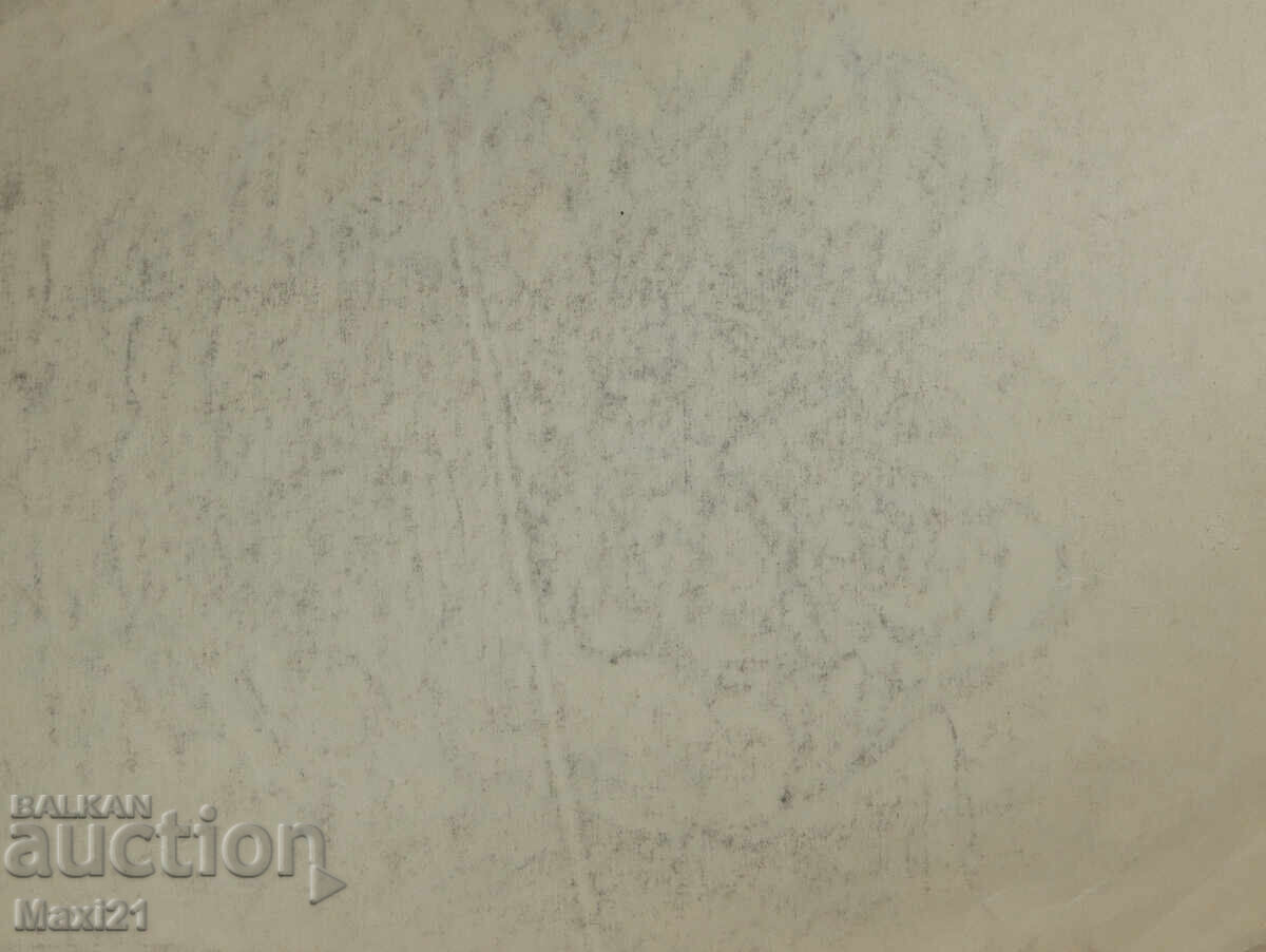 Veche pictură portret, tuș acuarelă, scenă de interior - 6 Veche pictură portret, tuș acuarelă, scenă de interior - 6