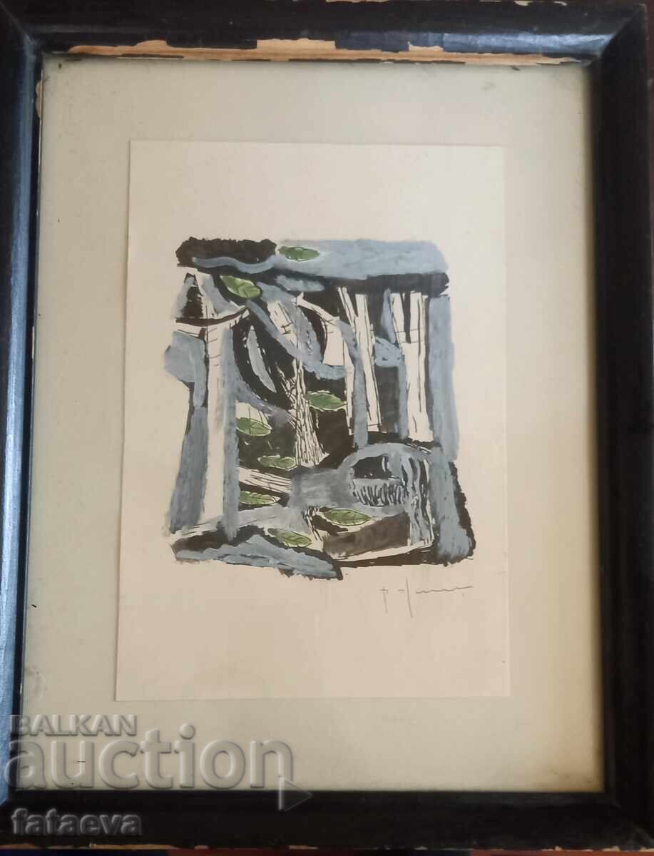 Rumen Jekov tehnică mixtă, 14×22 cm