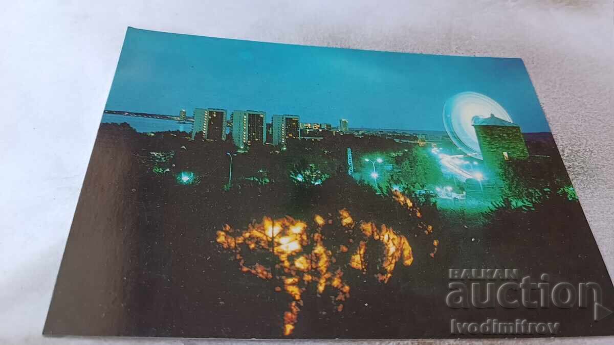 Postcard Sunny Beach Night View 1975 Postcard Sunny Beach Night View 1975