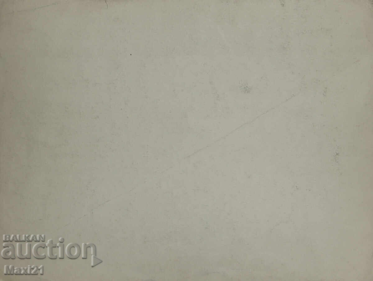 Стара картина акварел градски пейзаж - 6 Стара картина акварел градски пейзаж - 6