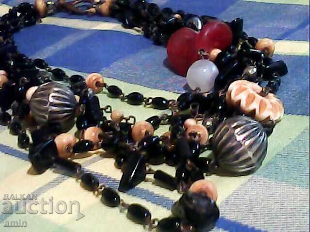 Colier frumos din piatră naturală hematit și altele