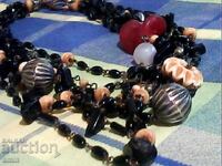 Όμορφο κολιέ από φυσικό λίθο αιματίτη και άλλα