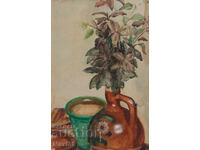 Стара акварелна картина натюрморт