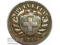 Elveția 2 Rapen 1898 B-Bern Bronz - Rar