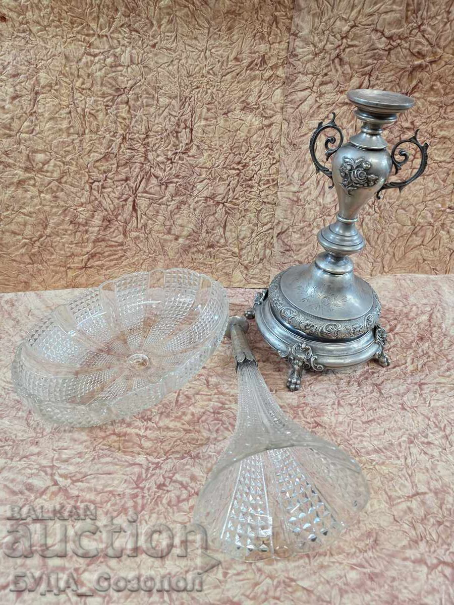 Κομψό κουτί με γλυκά από ασήμι και κρύσταλλο - 6