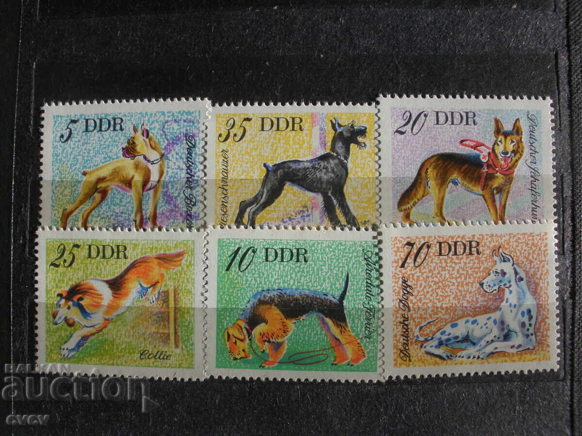 Δημοπρασία Γραμματόσημα - σκυλιά Ανατολικής Γερμανίας - 6 τεμ - Β.Ζ.Τ