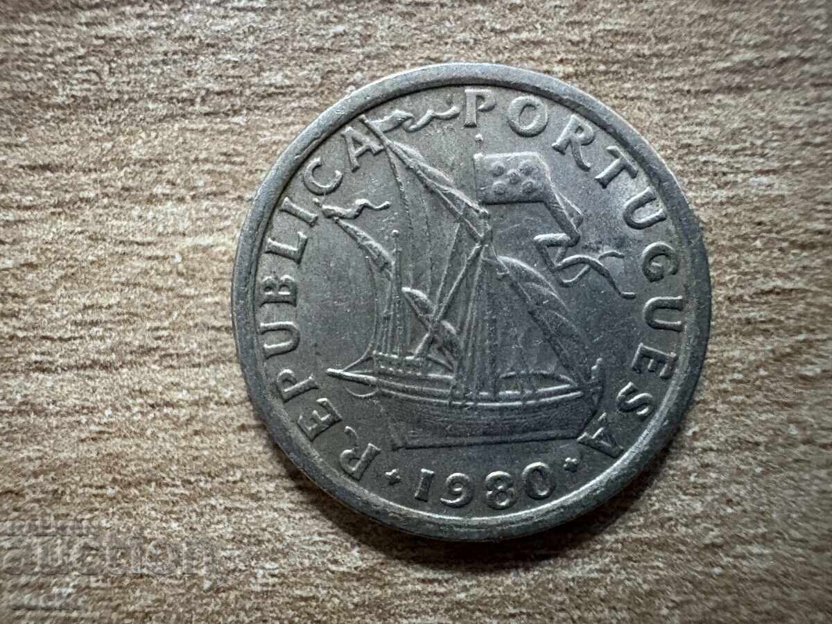 Португалия - 2.5 ескудо (1980) с цена 0.20 лв. | € 0.10 Португалия - 2.5 ескудо (1980) с цена 0.20 лв. | € 0.10
