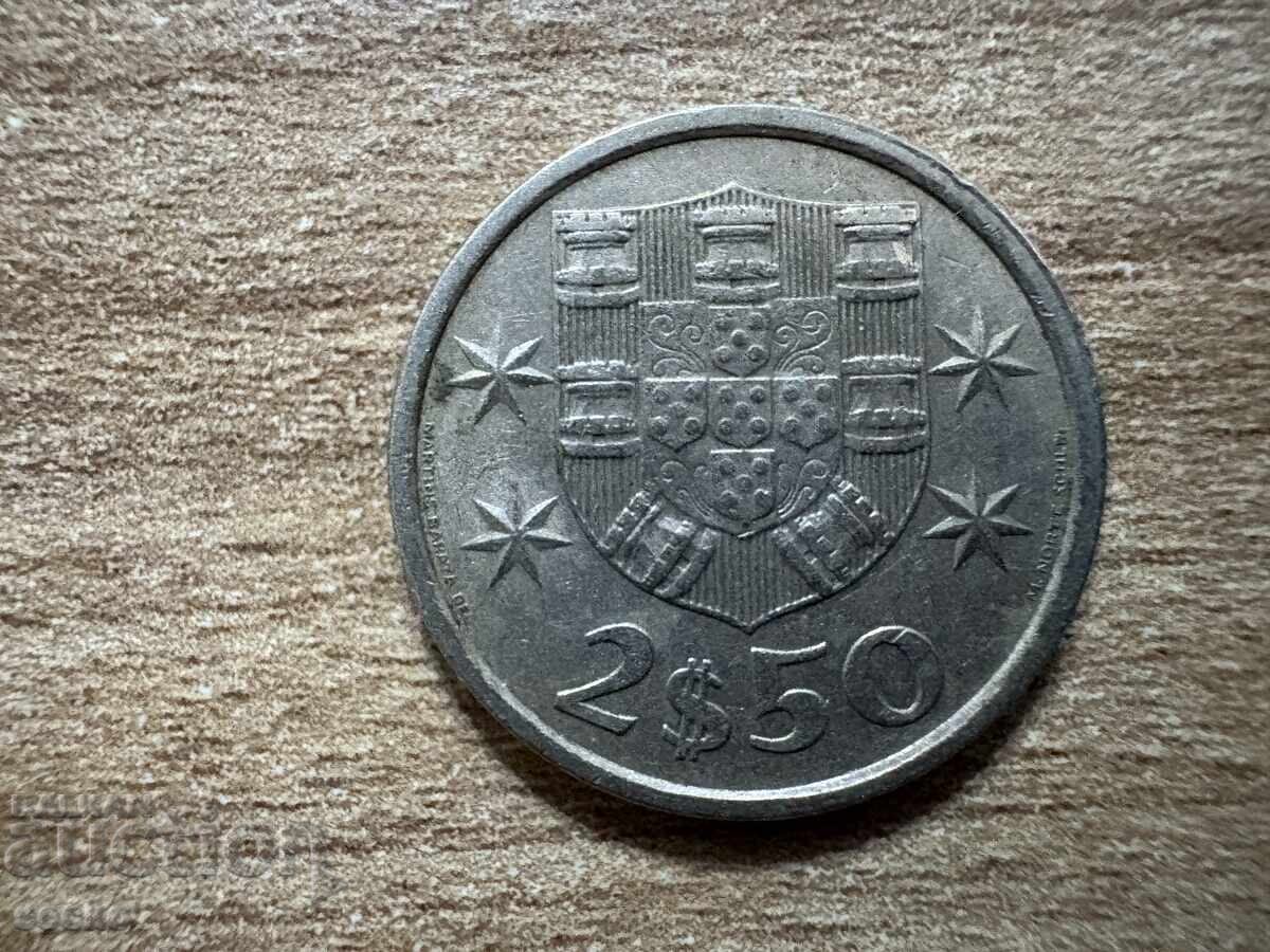 Португалия - 2.5 ескудо (1980) Португалия - 2.5 ескудо (1980)