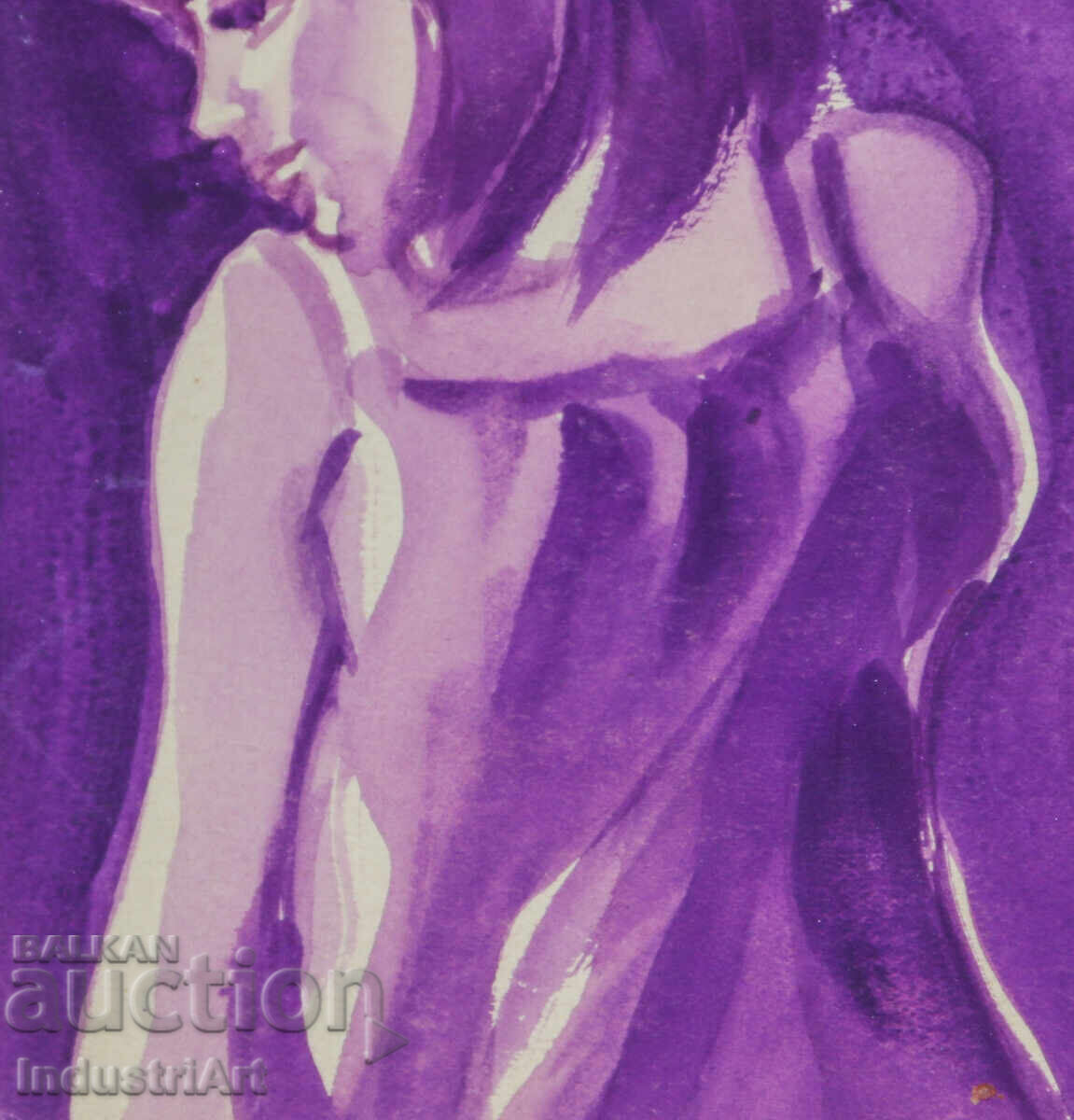 Ερωτική εικόνα ακουαρέλα γυναικείο πορτρέτο - 5