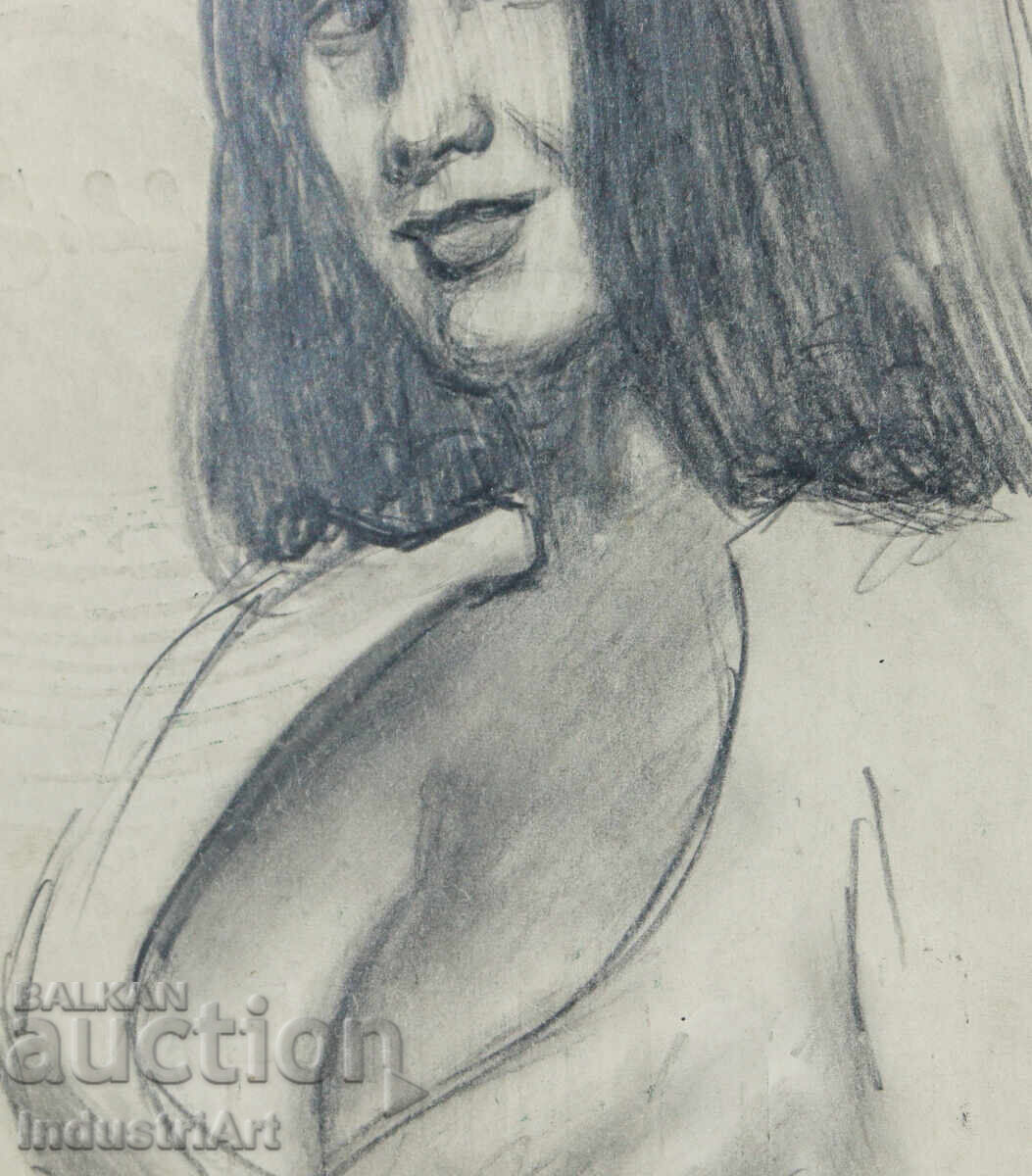 Beautiful pencil drawing of a female portrait - 5