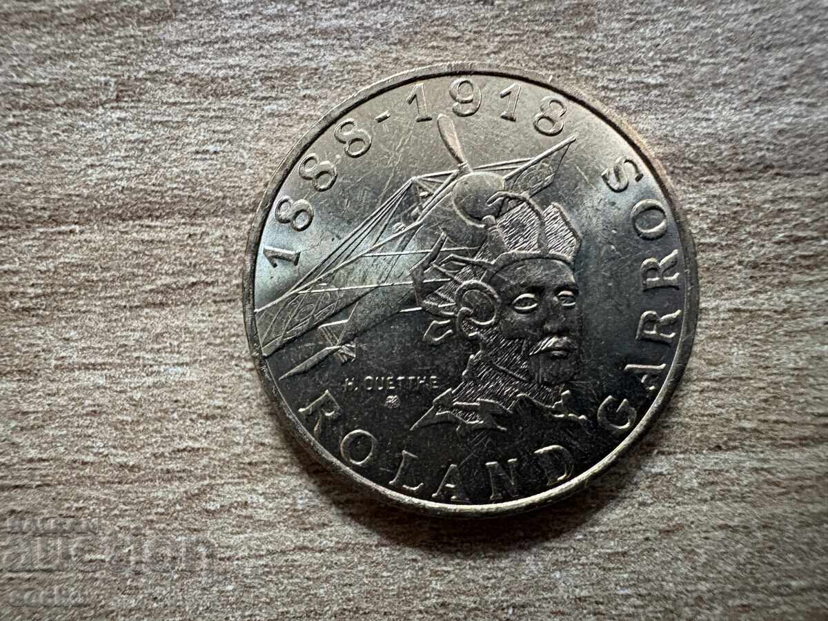 France - 10 Francs (1988) - 100 g. from the birth of Roland with price 2.40 BGN | € 1.23