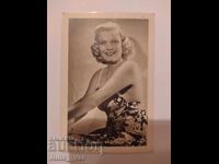Стара картичка на Джийн Барлоу - американска актриса