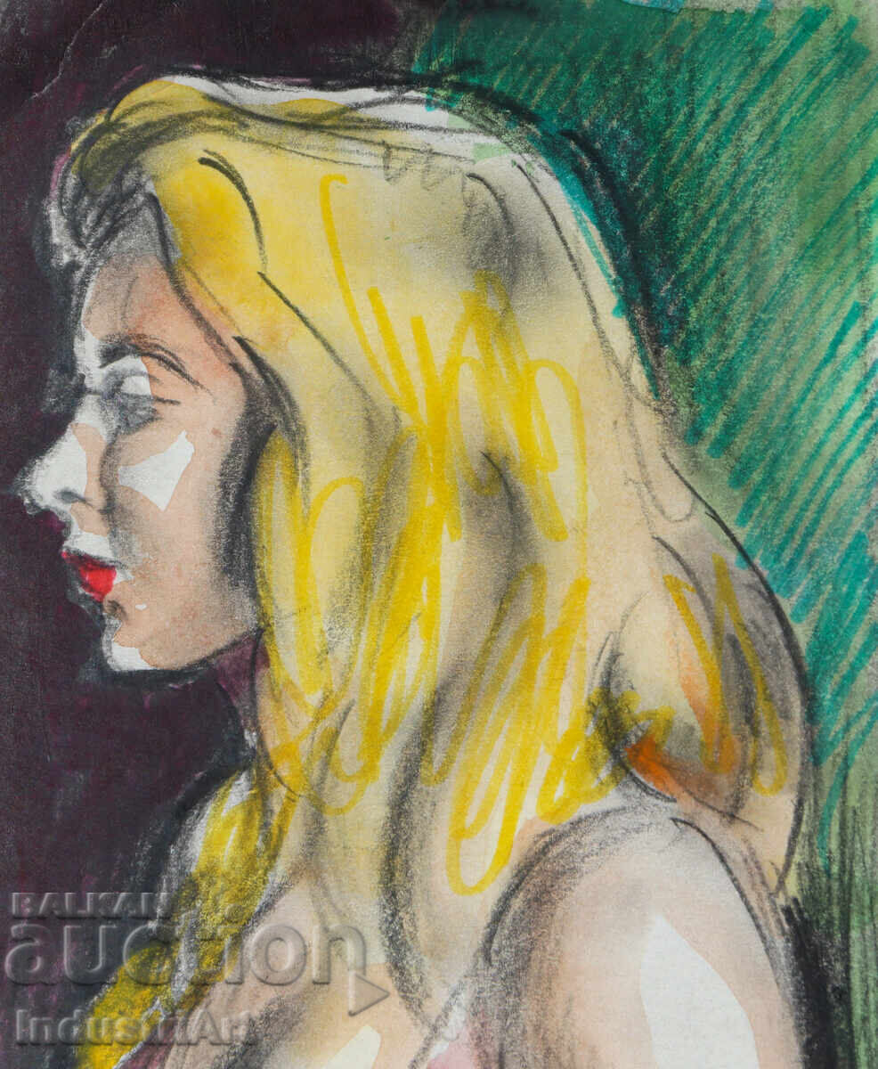 Delivery of Watercolor painting female portrait