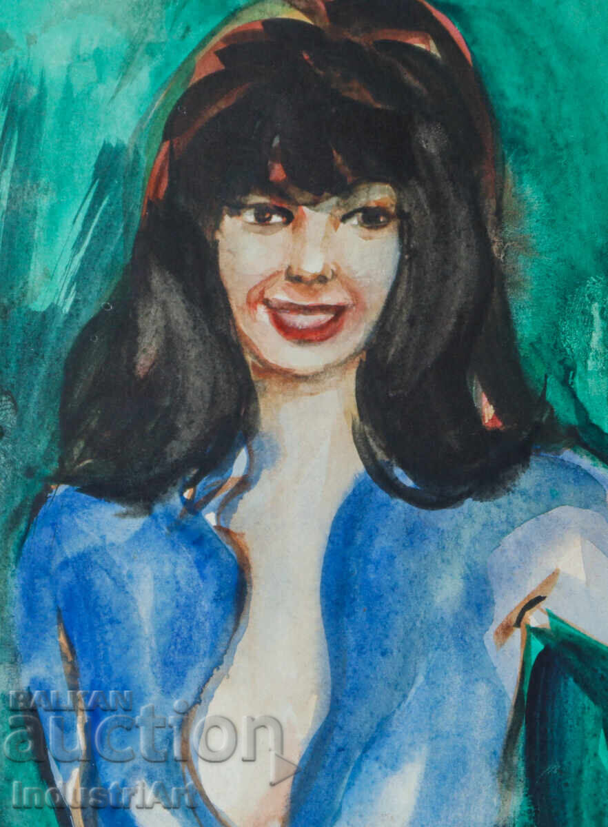 Delivery of Watercolor painting female portrait