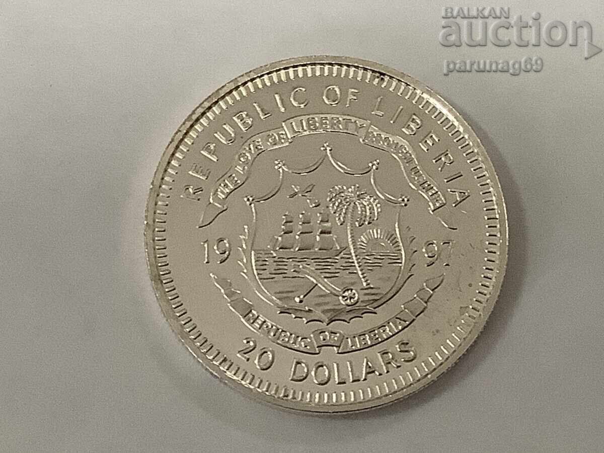 Liberia 20 Dollars 1997 Lady Spencer Silver 0.999 with price 84.00 BGN | € 42.95 Liberia 20 Dollars 1997 Lady Spencer Silver 0.999 with price 84.00 BGN | € 42.95