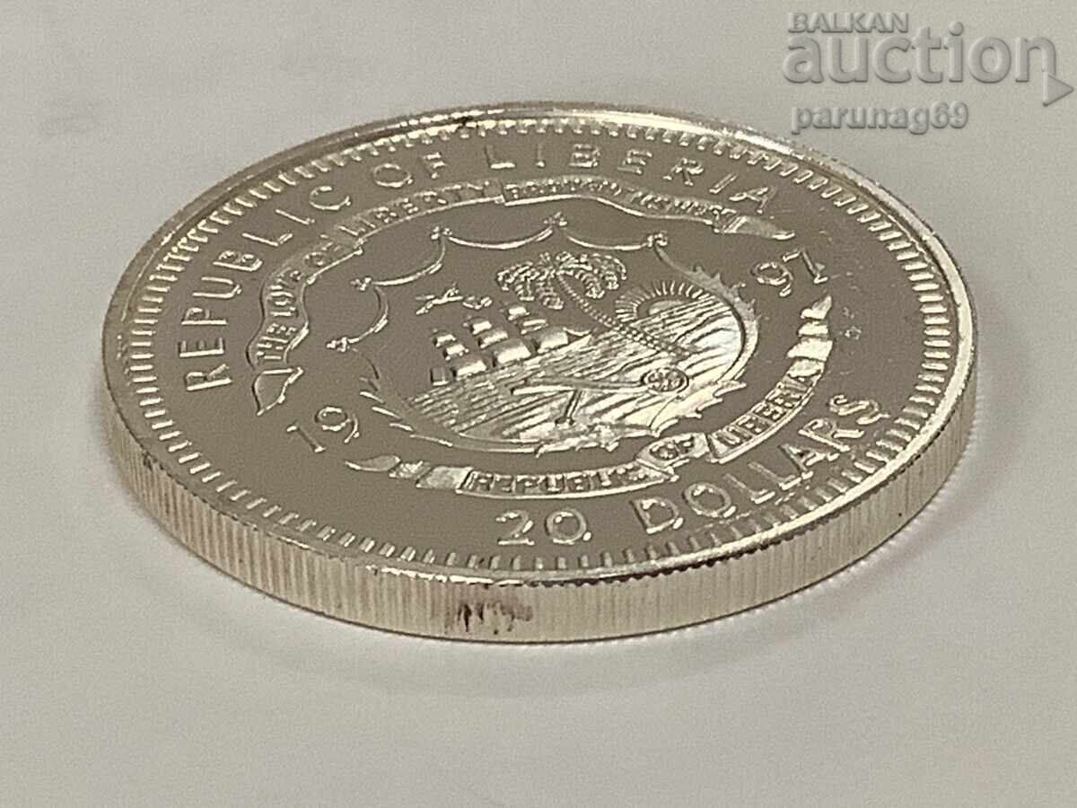 Delivery of Liberia 20 Dollars 1997 Lady Spencer Silver 0.999 Delivery of Liberia 20 Dollars 1997 Lady Spencer Silver 0.999