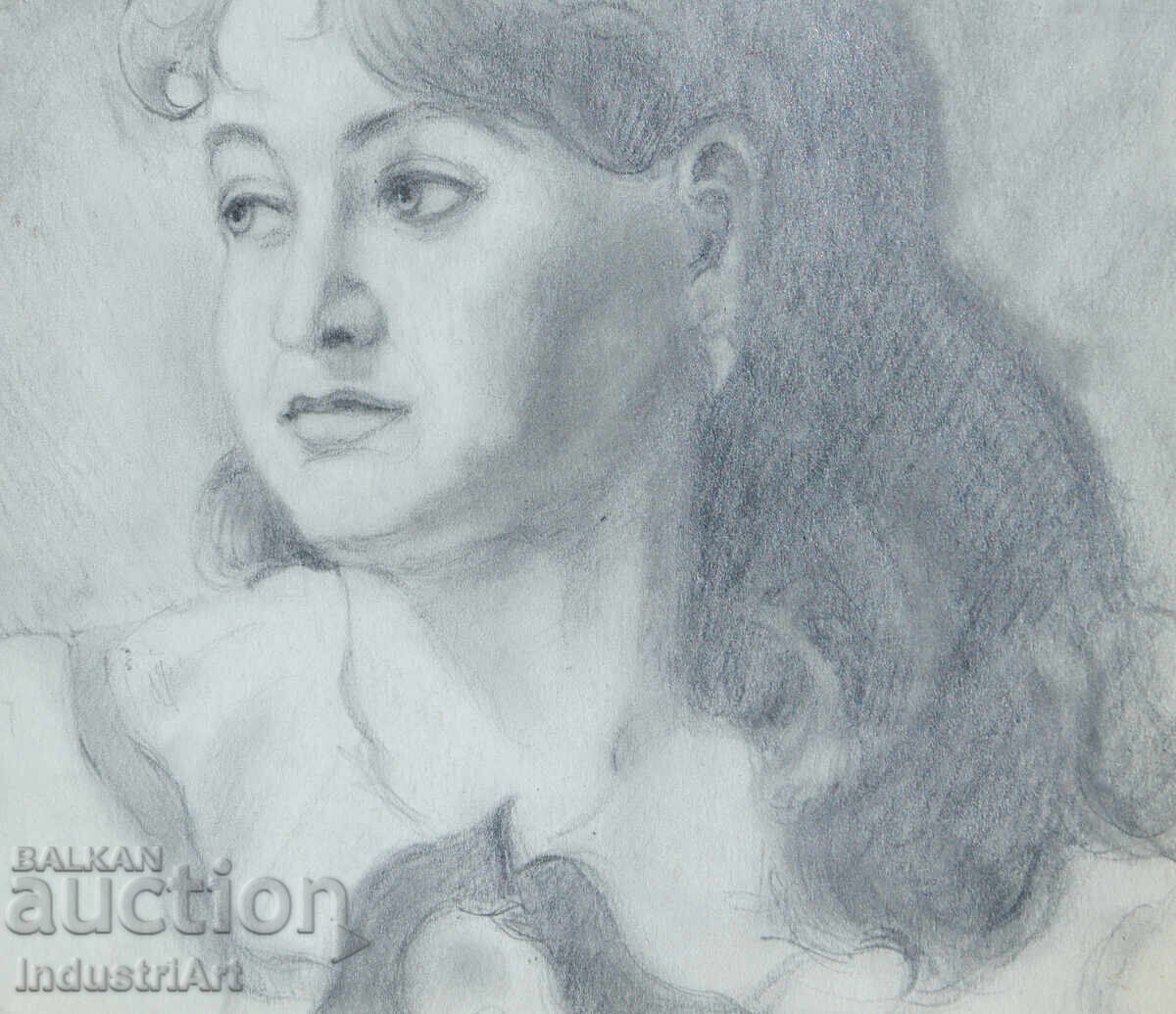 Красива рисунка молив женски портрет - 5 Красива рисунка молив женски портрет - 5