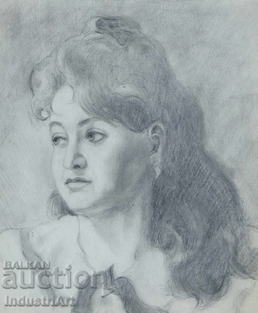 Красива рисунка молив женски портрет Красива рисунка молив женски портрет