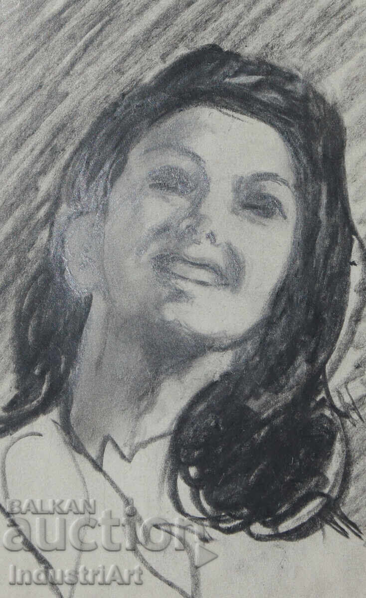 Δημοπρασία Όμορφη σκίτσο μολυβιού γυναικείο πορτρέτο