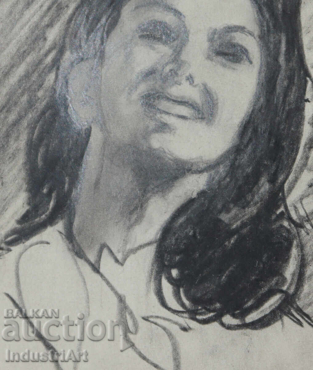 Όμορφη σκίτσο μολυβιού γυναικείο πορτρέτο - 5