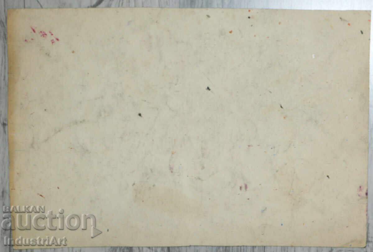 Old beautiful pastel drawing, female portrait - 7