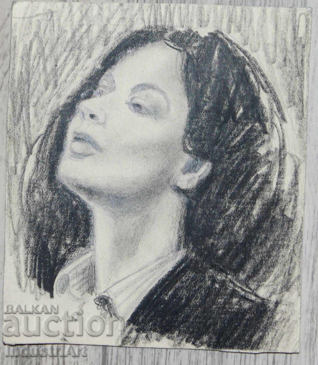 Beautiful pencil drawing of a female portrait with price 100.00 BGN | € 51.13