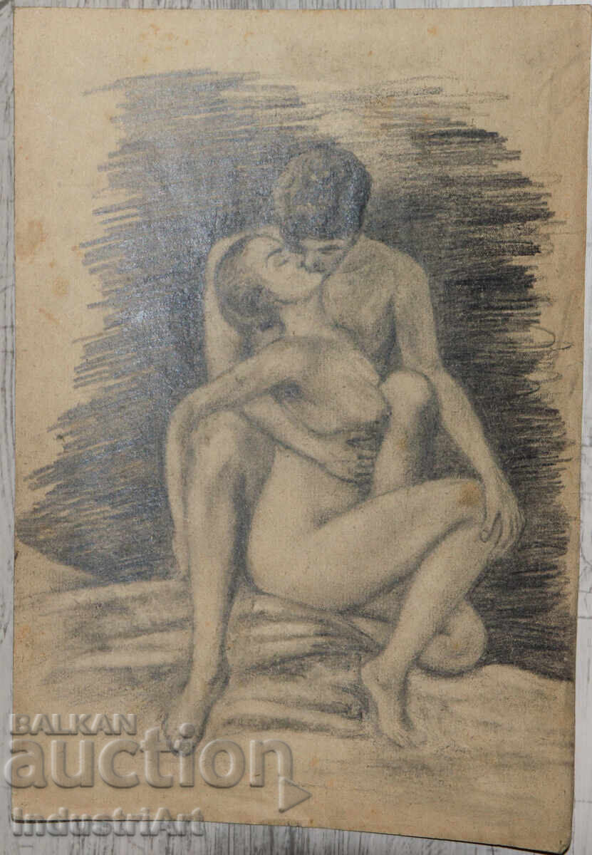 Παλιό ερωτικό σχέδιο μολύβι πορτρέτο σώματος με τιμή 150.00 BGN | € 76.69 Παλιό ερωτικό σχέδιο μολύβι πορτρέτο σώματος με τιμή 150.00 BGN | € 76.69