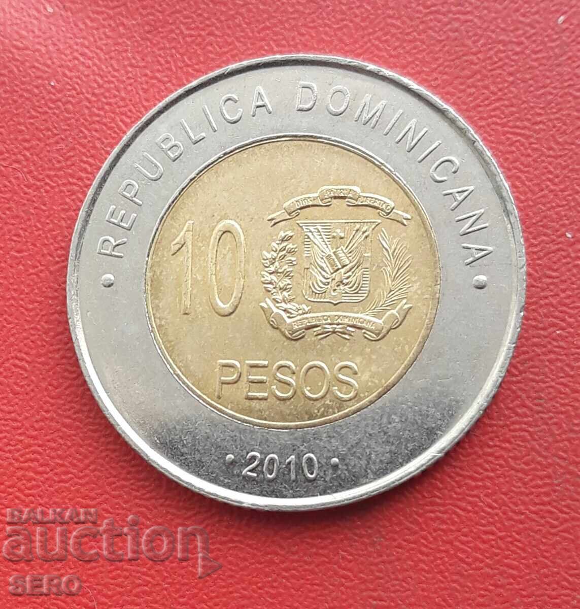Dominican Republic-10 pesos 2010 with price 0.81 BGN | € 0.41