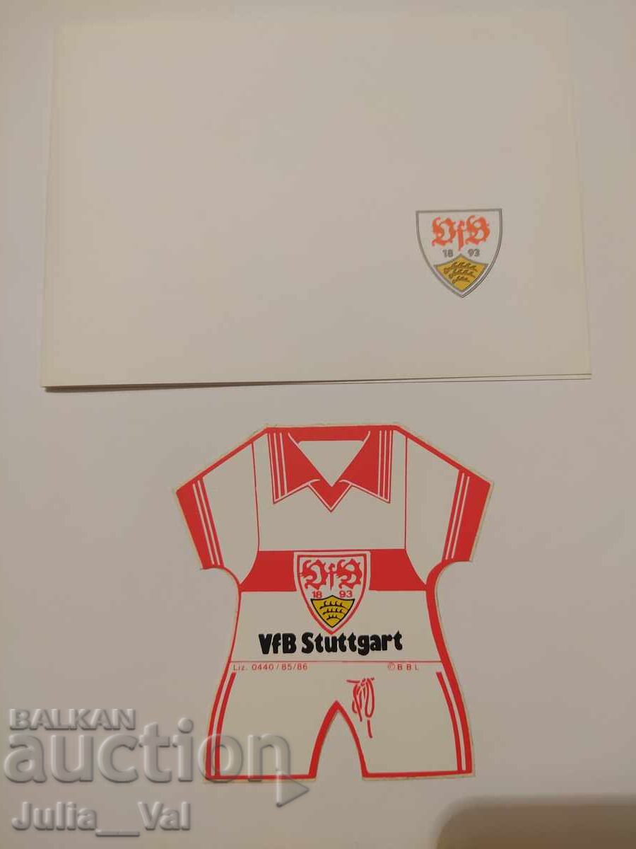 Футбол - Щутгарт - стар стикер и опаковка за картички Футбол - Щутгарт - стар стикер и опаковка за картички