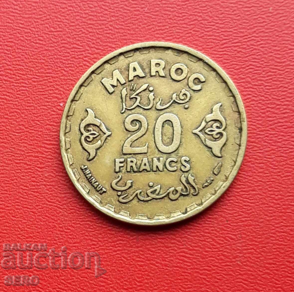 Maroc - 20 de franci 1952