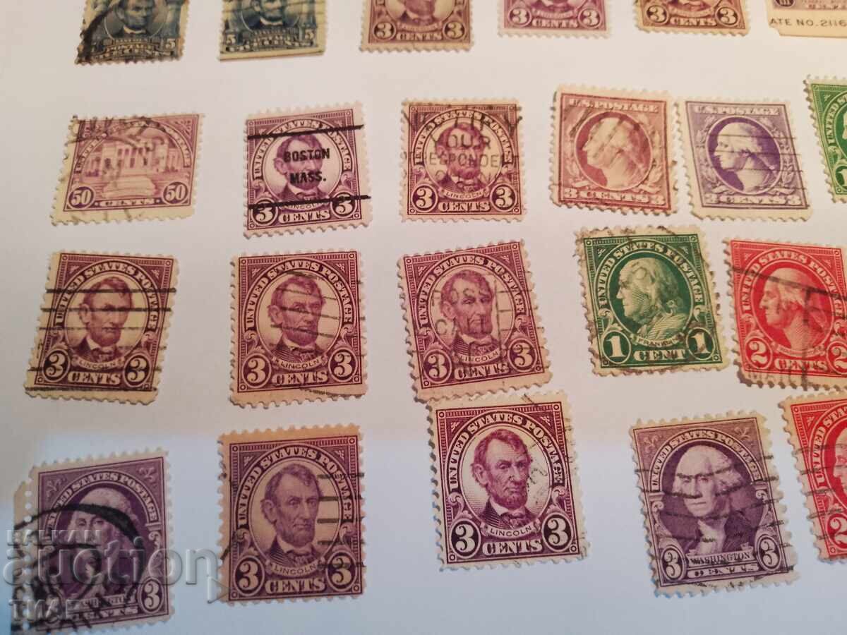 Postage stamps USA -0.01 cents - 5 Postage stamps USA -0.01 cents - 5