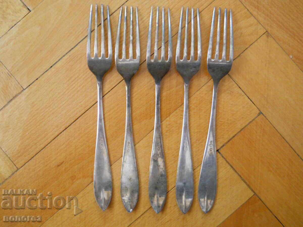 Set of antique silver-plated forks - Denmark with price 35.00 BGN | € 17.90