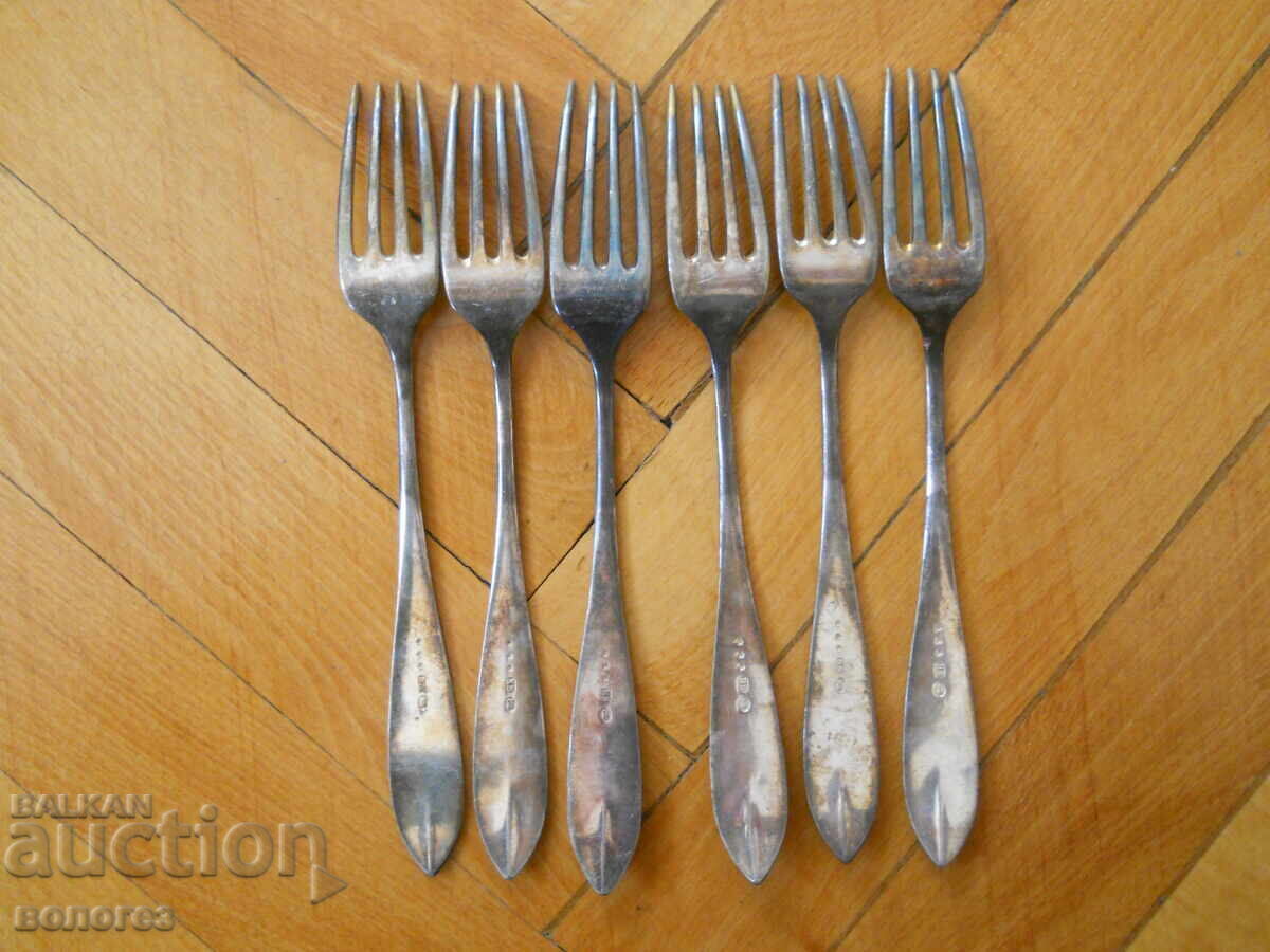 Set of antique silver-plated forks - Denmark with price 42.00 BGN | € 21.47