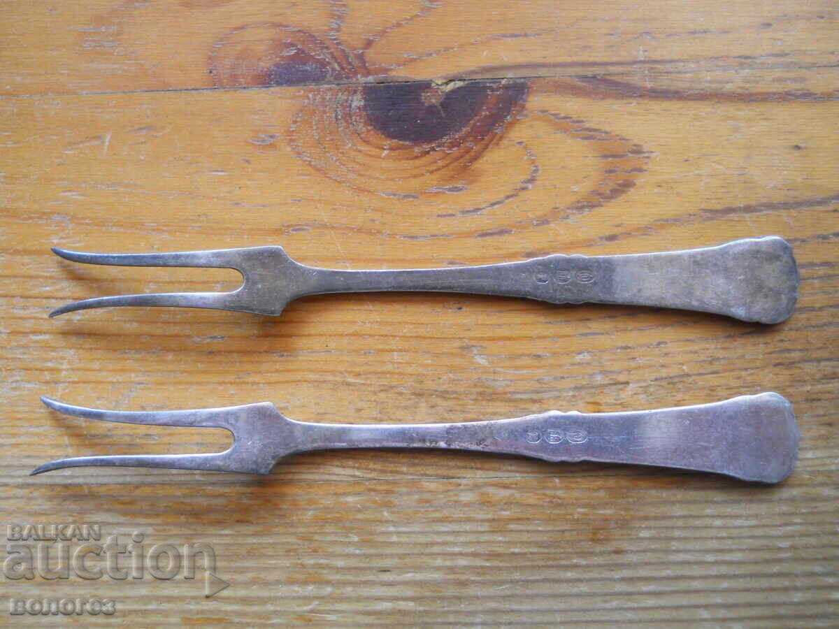 Auction  Silver-plated pickle forks "Th. Marthinsen" - Norway