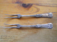 Silver-plated pickle forks "Th. Marthinsen" - Norway
