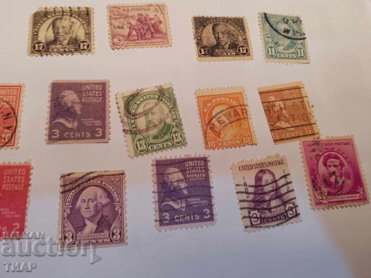 Postage stamps USA -0.01 cents - 5 Postage stamps USA -0.01 cents - 5