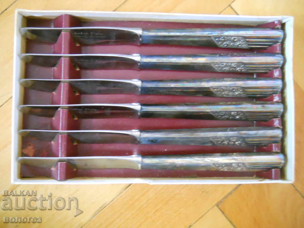 Set of silver-plated knives "Arden Plate" England Set of silver-plated knives "Arden Plate" England