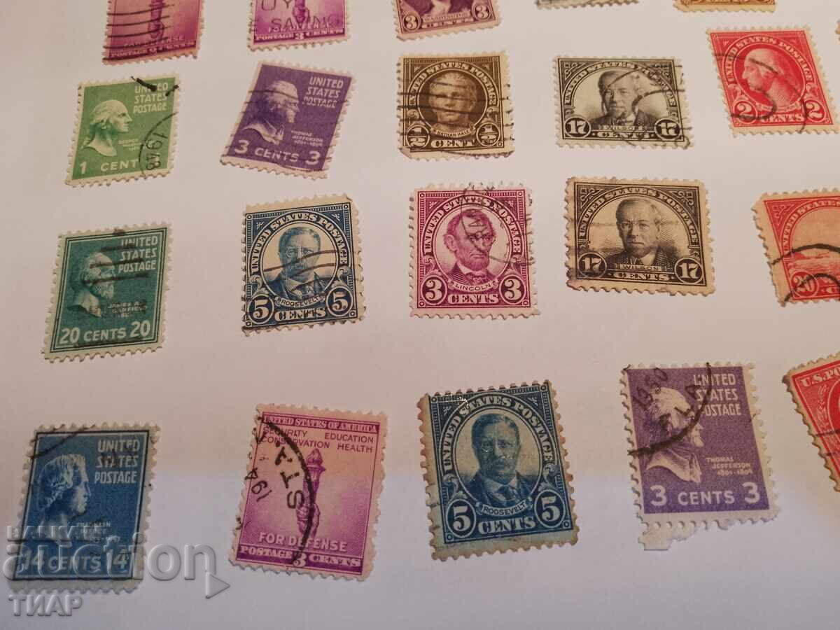 Postage stamps USA -0.01 cents - 5 Postage stamps USA -0.01 cents - 5