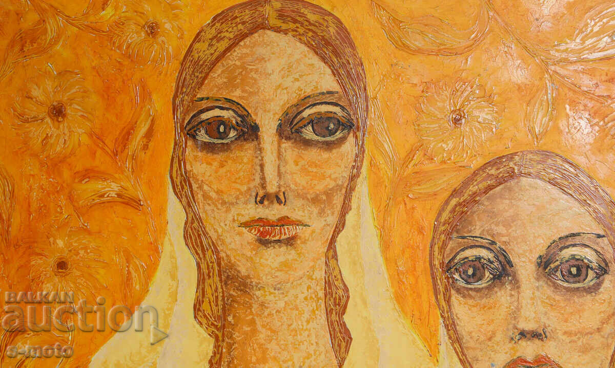 Παράδοση Βοσκάν Αταμιάν (1930-1989) ελαιογραφία πορτρέτο φιγούρες