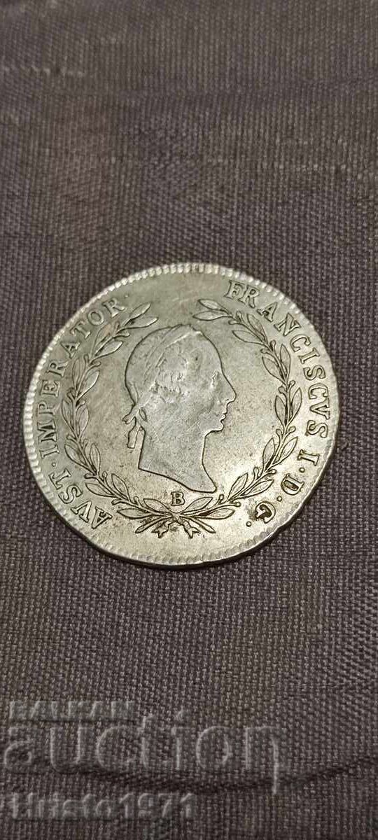 20 κρόιτσερ 1829