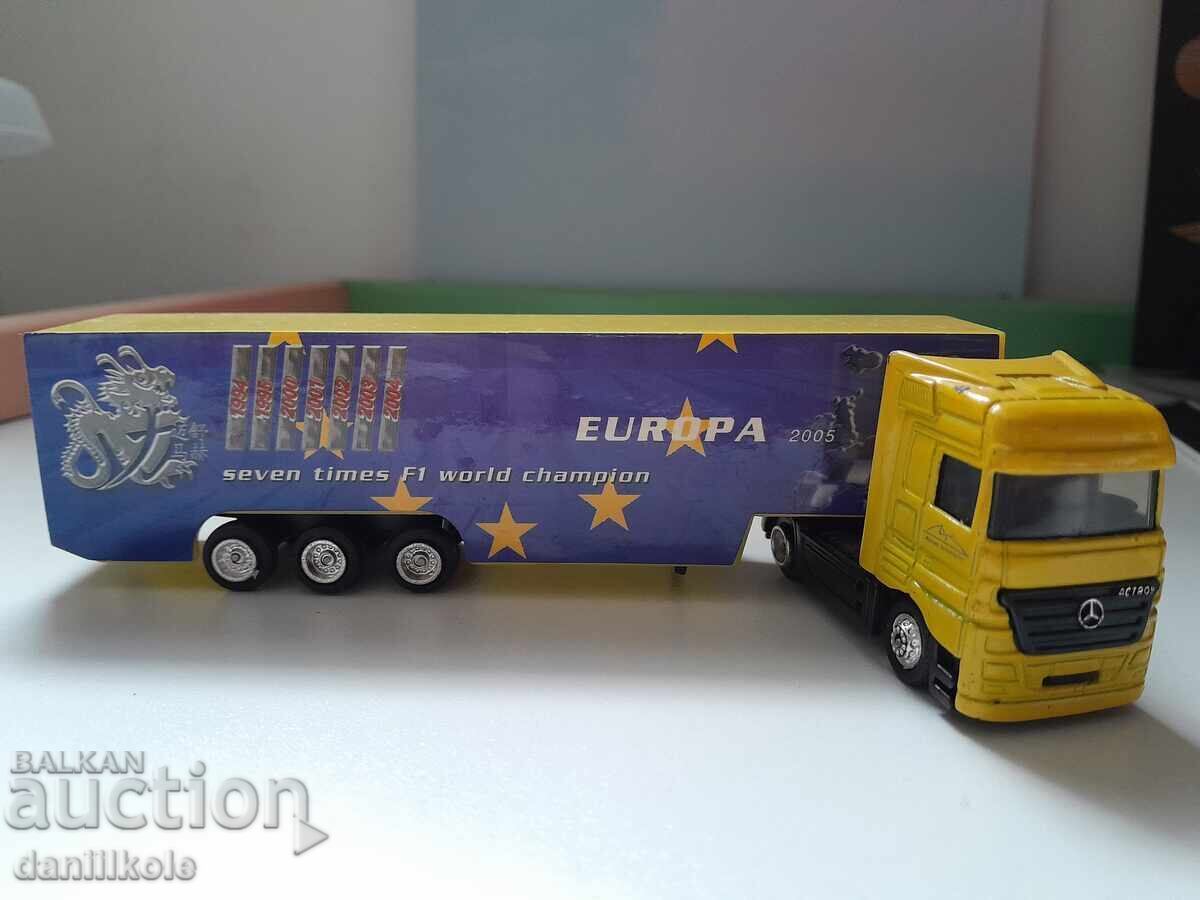 *$*Y*$* МЕТАЛЕН МОДЕЛ MERCEDES ACTROS РЕКЛАМЕН *$*Y*$*