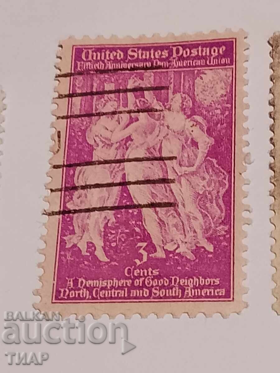 Postage stamps USA -0.01 cents - 5 Postage stamps USA -0.01 cents - 5