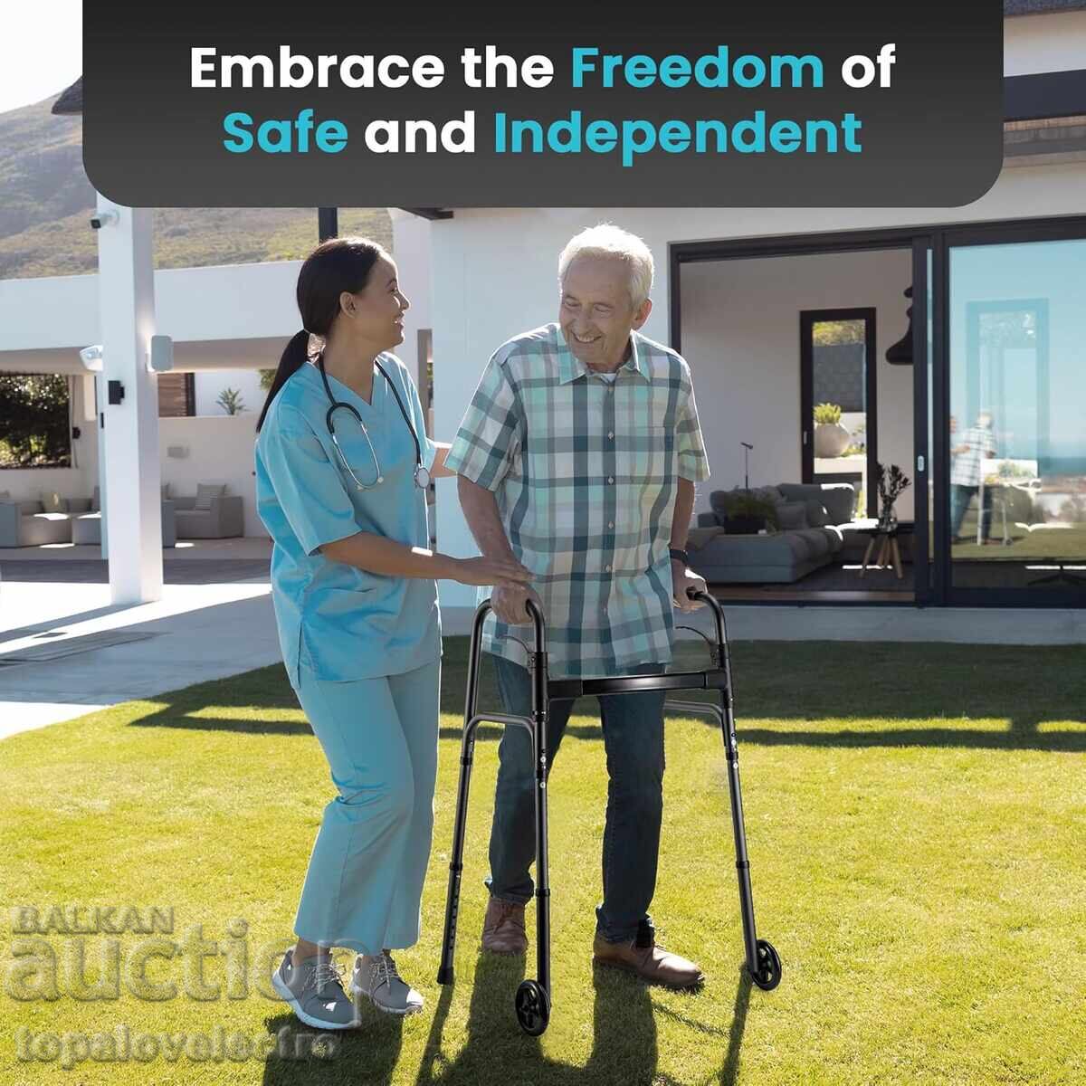 Trotinetă pliabilă ușoară cu roți, înălțime reglabilă - 5