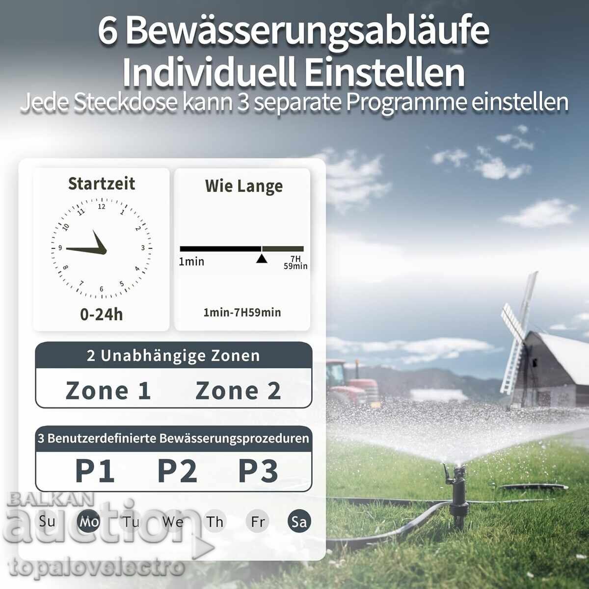 Auction  Irrigation programmer, timer with 2 outputs