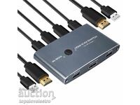 Comutator KVM 4K cu 2 porturi – HDMI USB