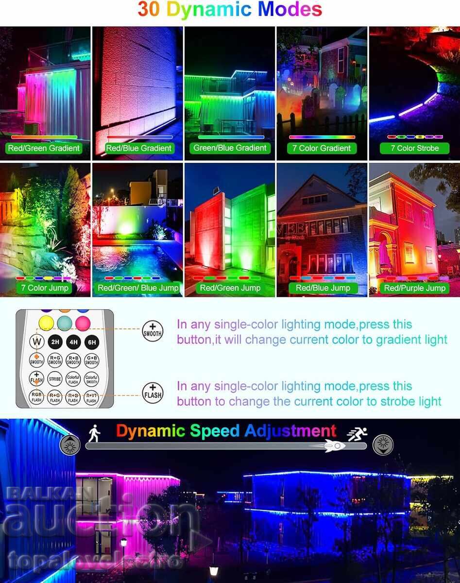 Licitație Set de 2 bucăți Proiectoare RGB LED Wall Washer 42W