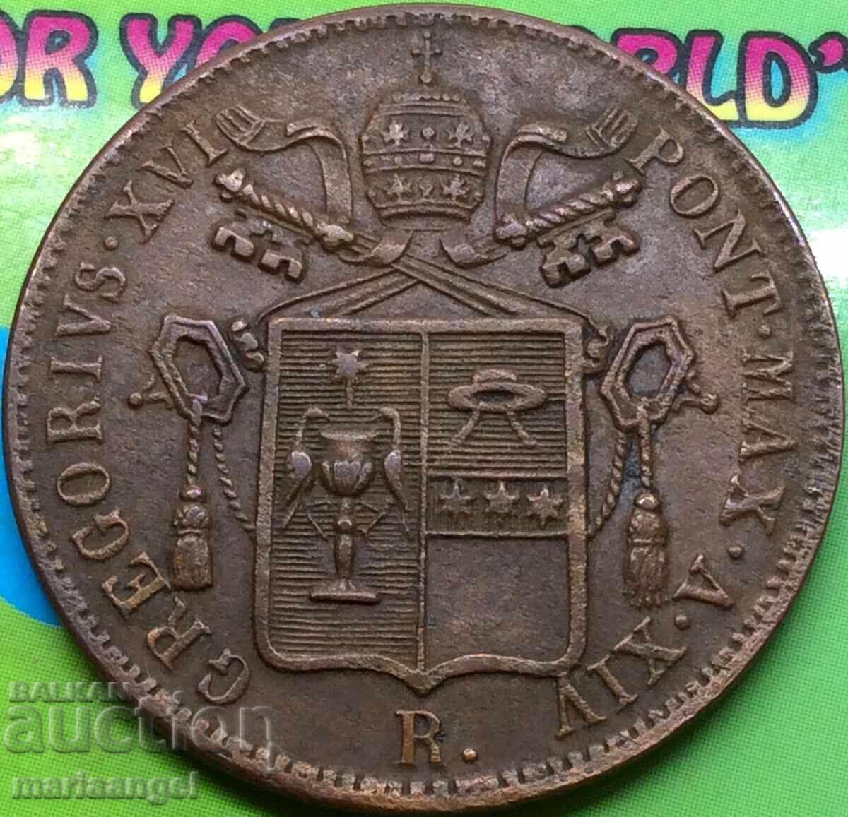 Bayoko 1844 Vatican Gregory XVI Bronze - 5