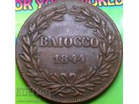 Bayocco 1844 Vatican Grigore XVI bronz